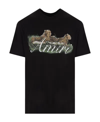 AMIRI CHEETAH LOGO-PRINT T-SHIRT