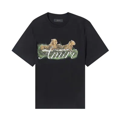 Pre-owned Amiri Cheetah Logo Tee 'black'