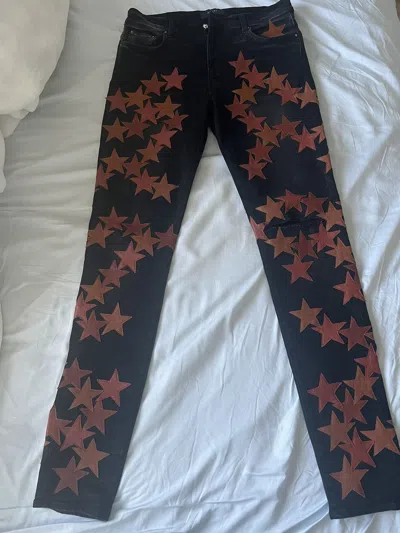 Pre-owned Amiri Chemist Star Denim Jeans In Black