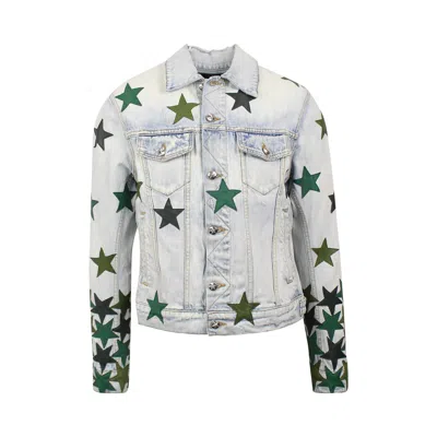 Pre-owned Amiri Chemist Trucker Jacket Denim Jackets 'indigo' In Blue