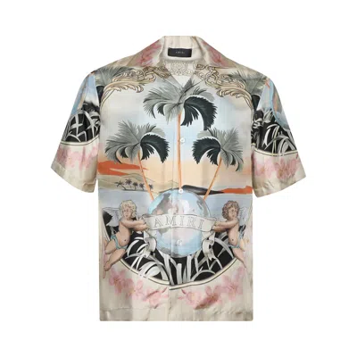 Pre-owned Amiri Cherub Silk Shirt 'multicolor' | Multi-color | Men's Size M