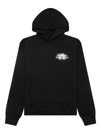 Amiri Cherubs-print Hoodie In Black