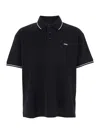 Amiri Tipped Collar Polo Shirt In Black