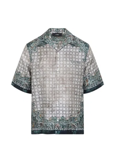 Amiri Classic Collar Short Sleeve Button-up Shirt For Men In Multi