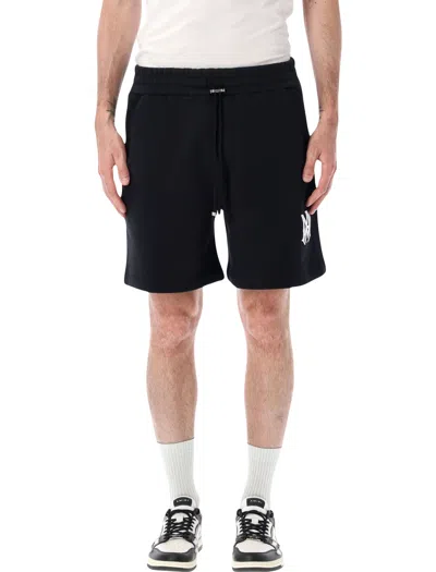 Amiri Classic Fleece Shorts With Adjustable Drawstring Waist In Black