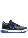 Amiri Low Top Perforated Leather Sneakers In Black