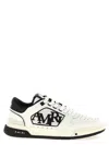 Amiri White Low Top Sneakers With Logo Patch On The Side And Contrasting Heel With Logo Lettering In Multi