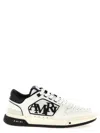 Amiri White Low Top Sneakers With Logo Patch On The Side And Contrasting Heel With Logo Lettering In Neutral
