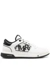 Amiri White Low Top Sneakers With Logo Patch On The Side And Contrasting Heel With Logo Lettering In Leath In White