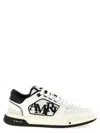 Amiri White Low Top Sneakers With Logo Patch On The Side And Contrasting Heel With Logo Lettering
