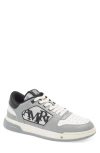 Amiri Grey 'classic Low' Sneakers With Maxi Logo On The Side And Logo Patch On The Tongue In Asphalt