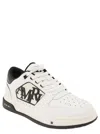 AMIRI WHITE LOW TOP SNEAKERS WITH CONTRASTING LOGO LETTERING IN COTTON MAN