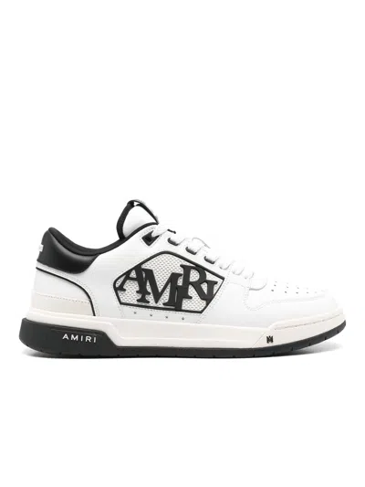 AMIRI CLASSIC SNEAKERS IN WHITE AND BLACK LEATHER