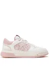 Amiri Classic Low Sneakers In White Leather In Pink
