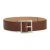 Amiri Classic Square Buckle Black Belt In Brown