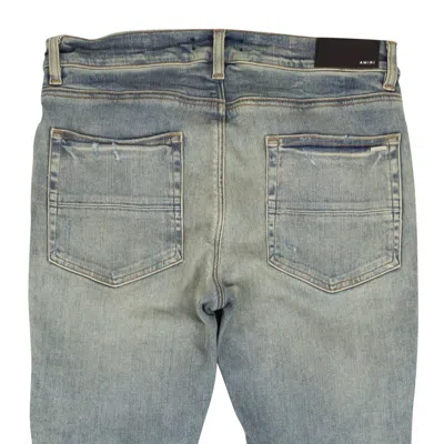 Amiri Clay Indigo Cotton Velvet Pj Mx2 Skinny Jeans In Blue