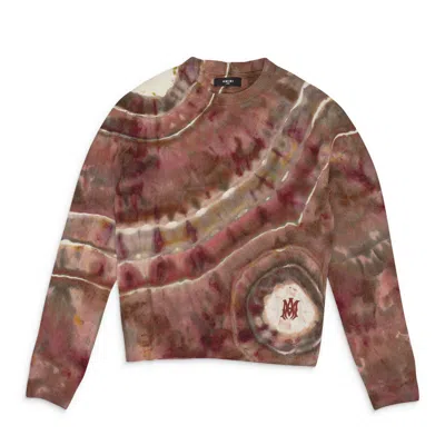 Amiri Clay Ma Tie Dye Cashmere Crewneck Sweatshirt In Brown