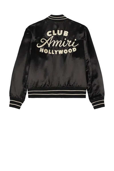 Amiri Club  Bomber Jacket In Black