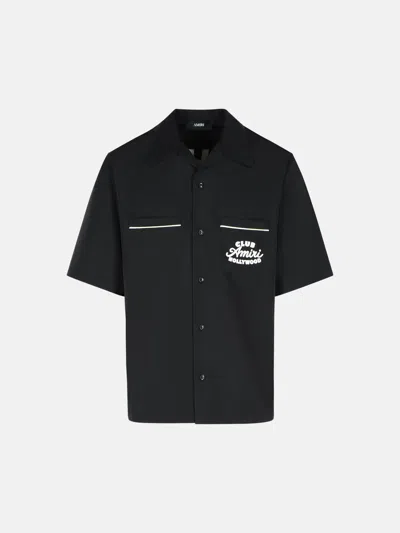 Amiri 'club  Camp' Black Modal Blend Shirt In Multi