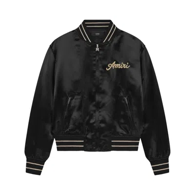 Pre-owned Amiri Club  Satin Bomber Jacket 'black' | Men's Size L