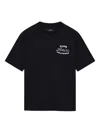 Amiri Black Crewneck T-shirt With Logo Lettering On The Front And Maxi Logo Print On The Rear In Cotton Ma In Black