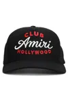 Amiri Black Baseball Cap With Maxi Logo On The Front In Cotton Man In Black