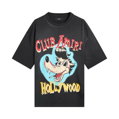 Pre-owned Amiri Club  Wolf Oversized Tee 'black' | Men's Size Xxl