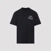 Amiri Black Crewneck T-shirt With Logo Lettering On The Front And Maxi Logo Print On The Rear In Cotton Ma In Black