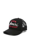 Amiri "club " Trucker Hat Accessories In Black