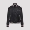 Amiri Leather Jacket With Elasticized Collar And Cuffs In Black