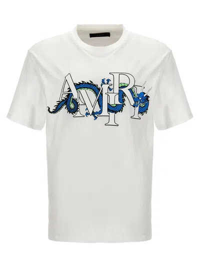 Amiri Cny Dragon T-shirt In Blanco