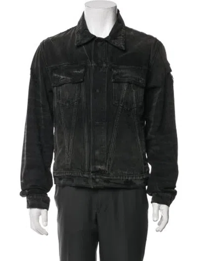 Pre-owned Amiri Collar Long Sleeve Sweatshirt In Black