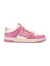 Amiri Collegiate Skel Top Low Sneakers In Fuxia