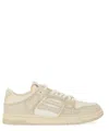 Amiri Skel Top Low White Sneakers With Skeleton Patch In Leather Man In White