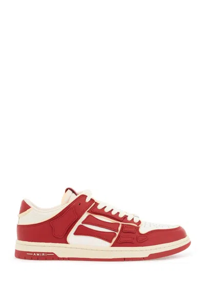 Amiri Collegiate Skel Top Low Sneakers Men In Red