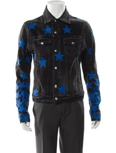 Pre-owned Amiri Colorblock Pattern Denim Jacket In Blue