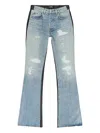 Amiri Combo Bootcut Jeans In Blue