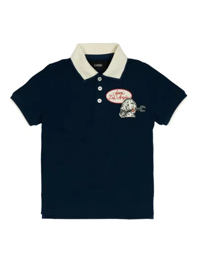 Amiri Kids' Contrast-collar Polo Shirt