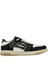 Amiri Skel Top Black Low Top Sneakers With Logo Patch On The Tongue And Logo Lettering On The Heel In Leat In Black