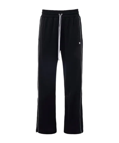 Amiri Contrast-trim Drawstring Track Pants In Black