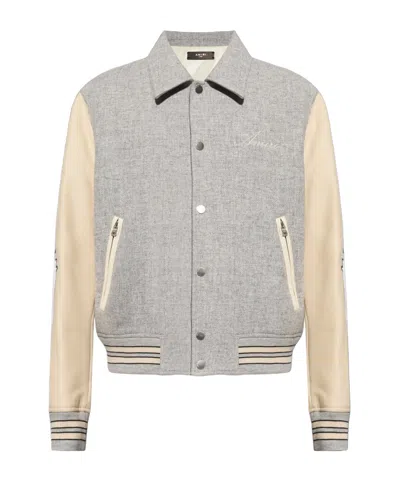 AMIRI CONTRASTING-SLEEVE BOMBER JACKET