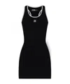 Amiri Ma Embroidered Ribbed Racerback Mini Dress In Black