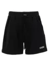 Amiri Black Cotton Short With Logo In Black