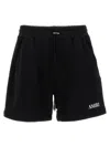 Amiri Black Cotton Short With Logo In Black