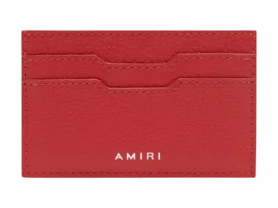 Pre-owned Amiri Core Logo Card Holder In Red