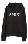 Amiri Logo-lettering Cotton Hoodie In Black