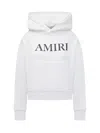 Amiri Logo-print Longline Hoodie In White