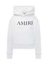 Amiri Logo-print Longline Hoodie In White