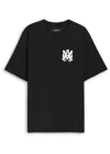 Amiri Black Crewneck T-shirt With Logo Print On The Front And Logo Lettering On The Rear In Cotton Man In Black