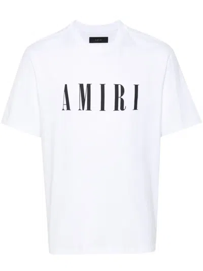 Amiri White Logo Print T-shirt